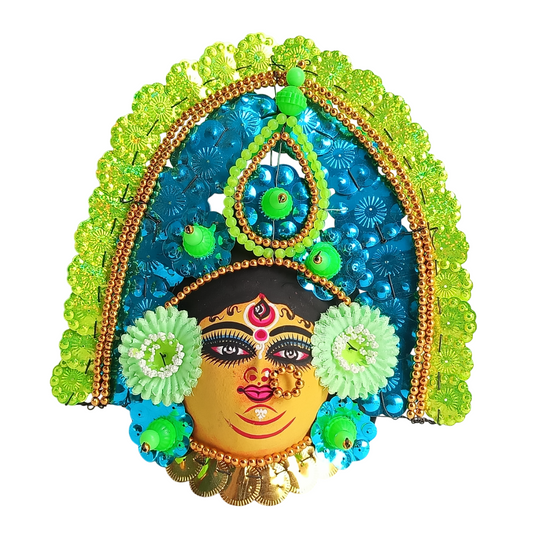 Mukherjee Handicrafts| Devi Durga Chhau Mask – Design | Handmade Durga Ma., | Decorative Showpiece & Wall Hanging,