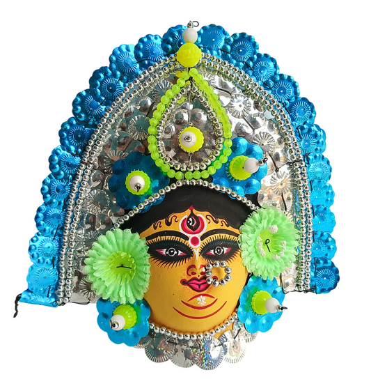 Mukherjee Handicrafts| Devi Durga Chhau Mask – Design | Handmade Durga Ma., | Decorative Showpiece & Wall Hanging,