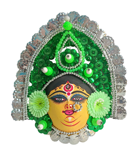 Mukherjee Handicrafts| Devi Durga Chhau Mask – Design | Handmade Durga Ma., | Decorative Showpiece & Wall Hanging,
