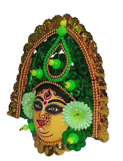 Mukherjee Handicrafts| Devi Durga Chhau Mask – Design | Handmade Durga Ma., | Decorative Showpiece & Wall Hanging,