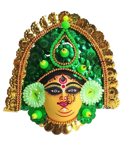 Mukherjee Handicrafts| Devi Durga Chhau Mask – Design | Handmade Durga Ma., | Decorative Showpiece & Wall Hanging,