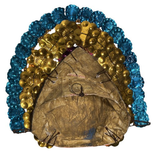 Handcrafted Ganesha Chaunach Mask – Traditional Paper Wall Hanging Decor