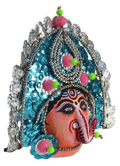 Ganesha Wall Mask – Handmade Paper Folk Art from India