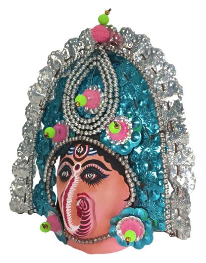 Ganesha Wall Mask – Handmade Paper Folk Art from India