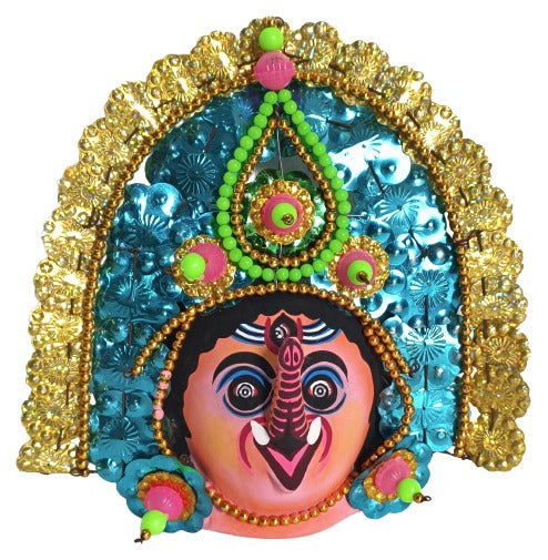 Decorative Lord Ganesha Paper Mask – Ethnic Wall Hanging for Home Decor