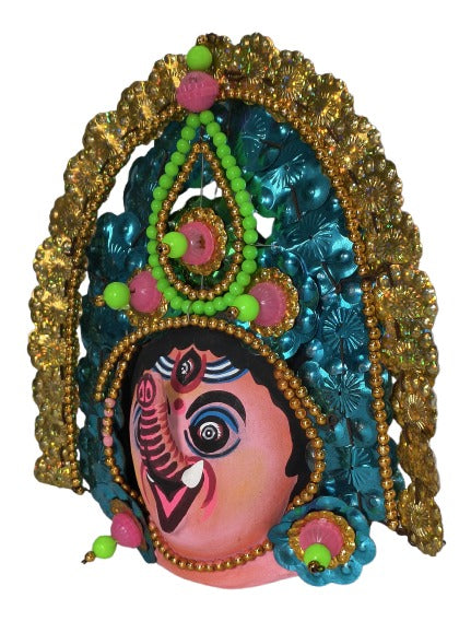 Decorative Lord Ganesha Paper Mask – Ethnic Wall Hanging for Home Decor