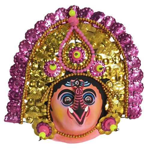 Hand-Painted Ganesha Mask – Indian Cultural Wall Art Decoration