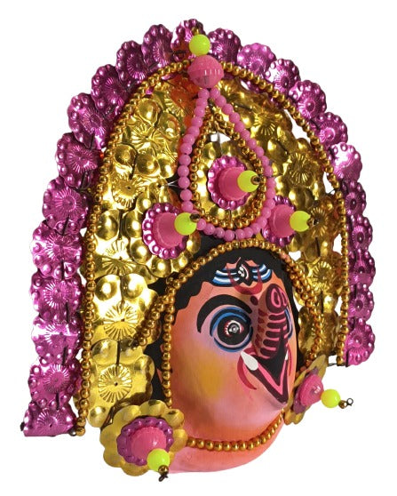 Hand-Painted Ganesha Mask – Indian Cultural Wall Art Decoration