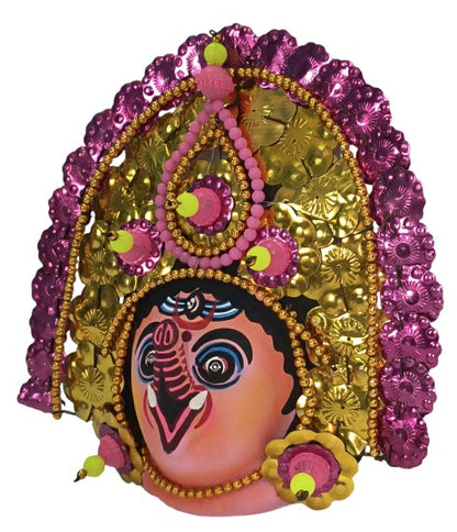 Hand-Painted Ganesha Mask – Indian Cultural Wall Art Decoration