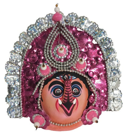 Artistic Ganesha Chaunach Mask – Handmade Paper Craft for Festive Decor