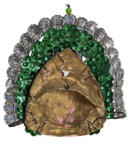 Ganesha Face Wall Mask – Handcrafted Indian Folk Art Home Accent