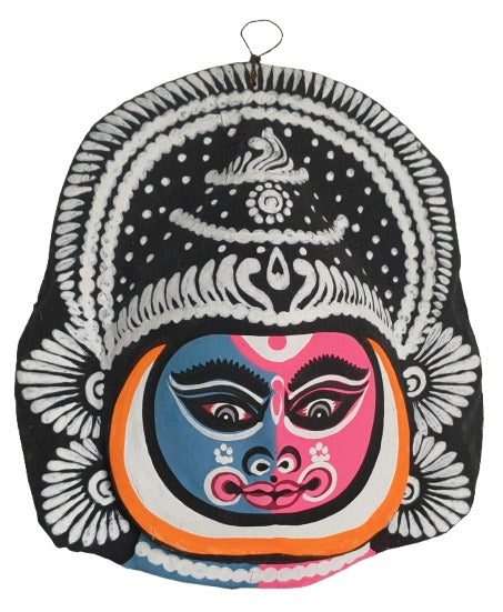Handcrafted Paper Chaunach Mask – Traditional Indian Folk Wall Hanging Décor