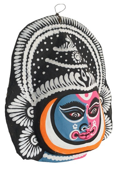 Handcrafted Paper Chaunach Mask – Traditional Indian Folk Wall Hanging Décor