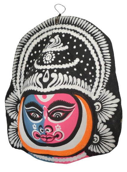 Handcrafted Paper Chaunach Mask – Traditional Indian Folk Wall Hanging Décor