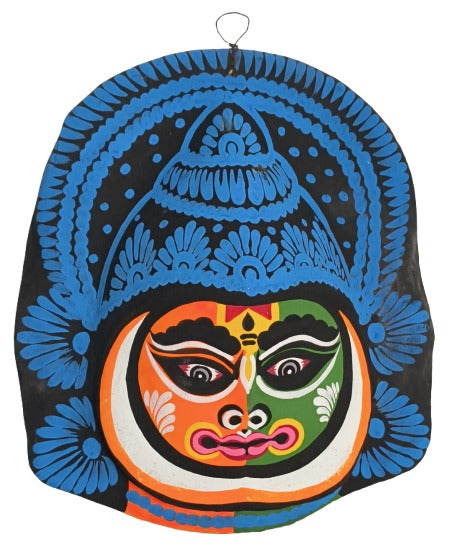 Dual Tone Handmade Paper Mask – Ethnic Indian Art for Home & Festival Decoration