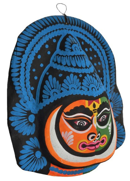 Dual Tone Handmade Paper Mask – Ethnic Indian Art for Home & Festival Decoration