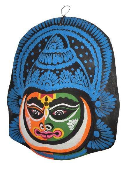 Dual Tone Handmade Paper Mask – Ethnic Indian Art for Home & Festival Decoration