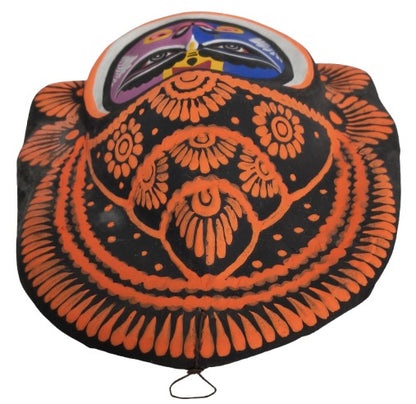Artistic Paper Wall Mask – Traditional Bengali Chaunach Craft for Home Décor