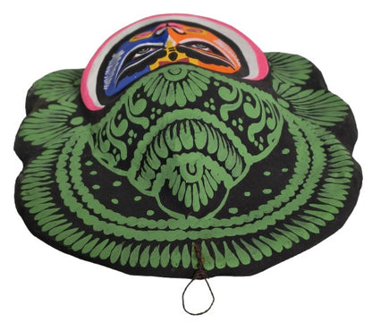 Colorful Hand-Painted Paper Mask – Indian Folk Art Wall Hanging for Living Room