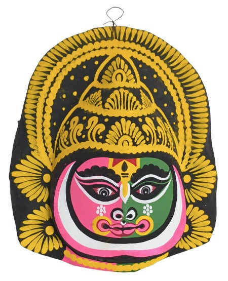 Traditional Chaunach Paper Mask – Handmade Wall Décor by Indian Artisans