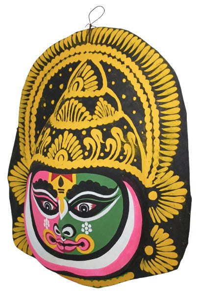 Traditional Chaunach Paper Mask – Handmade Wall Décor by Indian Artisans