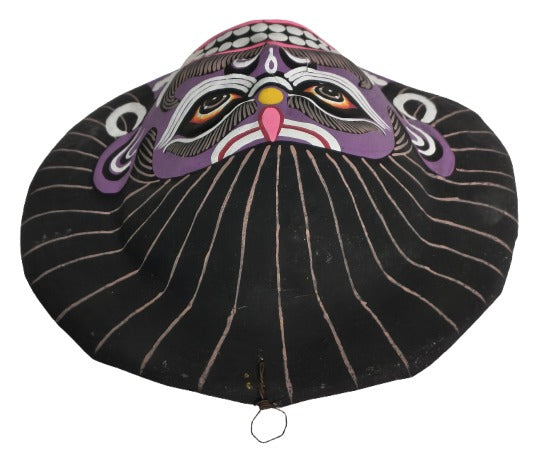 Handmade Paper Mask Wall Hanging – Ethnic Indian Art for Home & Office Décor (22 x 23 cm, Multicolour) Chhau Mask Puruliya West Bengal