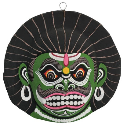 Handcrafted Paper Wall Hanging Mask – Traditional Indian Folk Art Home Décor (22 x 23 cm, Multicolour) Chhau Mask Puruliya West Bengal