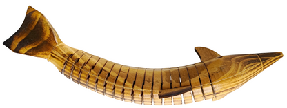 Handmade Wooden Dolphin Showpiece | Hand Carved Wooden Animal Figurine | Natural Wooden Handicraft Home Decor | Desk Table Decoration | Unique Gift Item