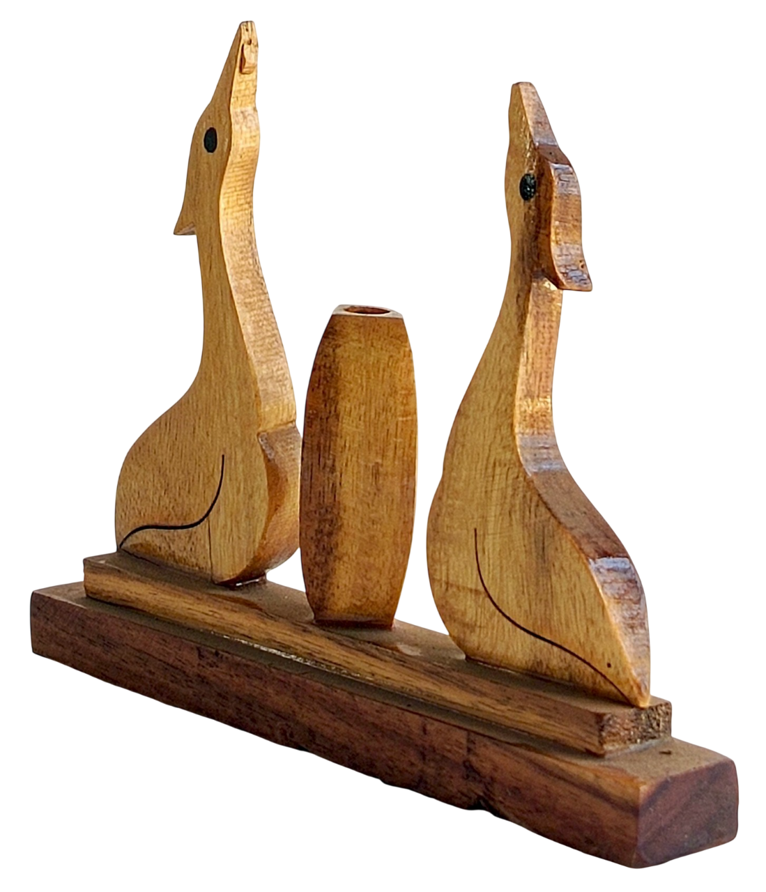 Handmade Wooden Swan Bird Candle Holder Showpiece | Decorative Wooden Tabletop Candle Stand | Ethnic Wooden Home Decor Item for Living Room & Office
