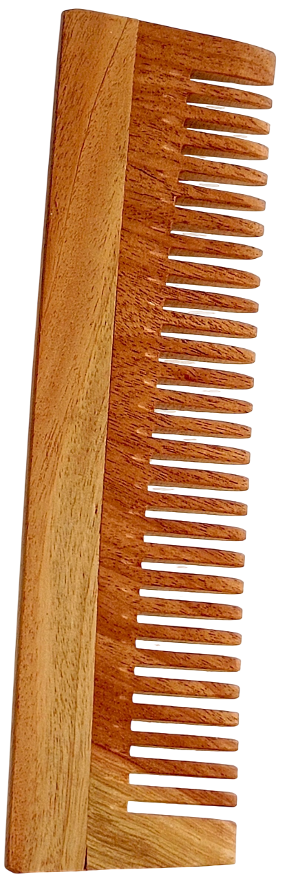 Natural Neem Wooden Hair Comb for Men & Women | Handmade Wide Tooth Neem Wood Comb | Anti-Dandruff Scalp Massage Comb | Eco-Friendly Hair Detangling Comb  Key Features (Bullet Points)
