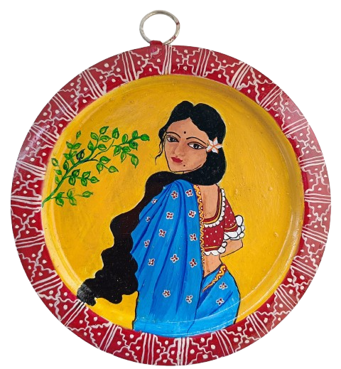 Pattachitra Craft Wall Decor on Aluminium Plate - Mukherjee Handicrafts