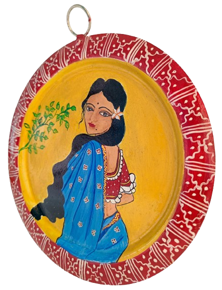 Pattachitra Craft Wall Decor on Aluminium Plate - Mukherjee Handicrafts