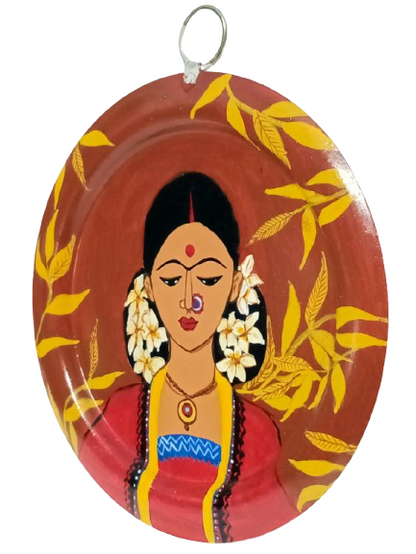 Patachitra Aluminium Plate Wall Hanging | Traditional Indian Craft Wall Decor | Handmade Ethnic Art Piece
