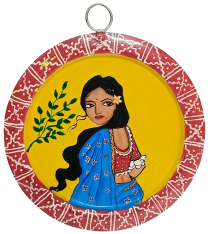 Indian Handmade Patachitra Wall Hanging on Aluminium Plate | Traditional Folk Art Decor | Gift Item
