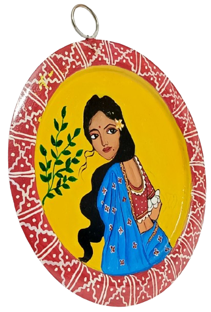 Indian Handmade Patachitra Wall Hanging on Aluminium Plate | Traditional Folk Art Decor | Gift Item