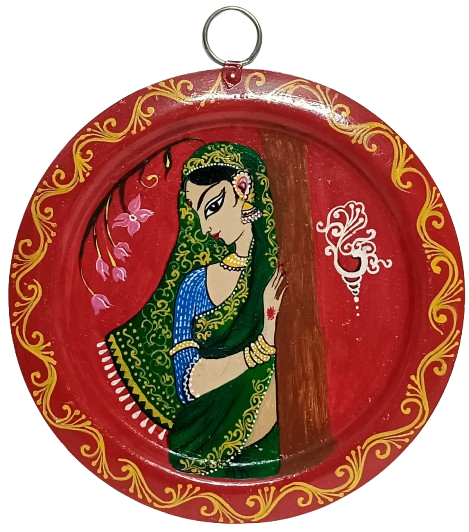 Patachitra Craft Wall Decor on Aluminium Plate | Handmade Ethnic Art Hanging | Indian Traditional Decoration