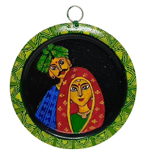Artistic Patachitra Wall Hanging on Aluminium Plate | Handmade Indian Craft | Home Decor & Gift Item