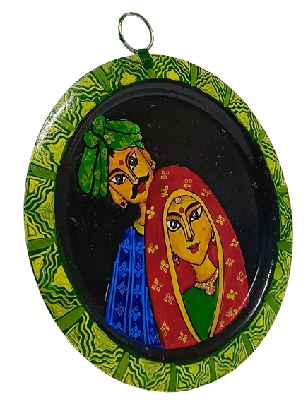 Artistic Patachitra Wall Hanging on Aluminium Plate | Handmade Indian Craft | Home Decor & Gift Item