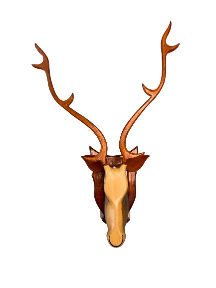 Wooden Deer Head Showpiece for Home Decoration Showpiece