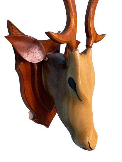 Wooden Deer Head Showpiece for Home Decoration Showpiece