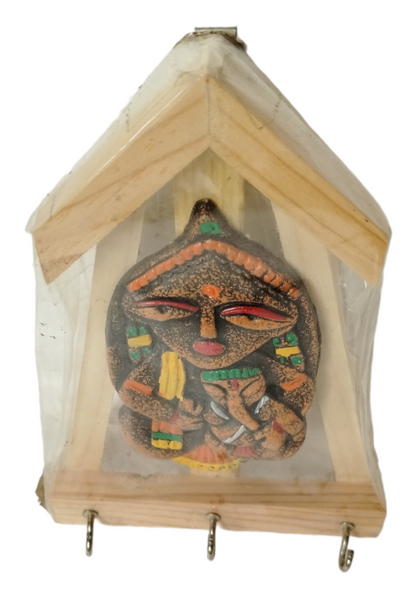 Terracotta Maa Durga Ma Dura Sherawali Maa Ganesh Janani Wall Hanging Showpiece.