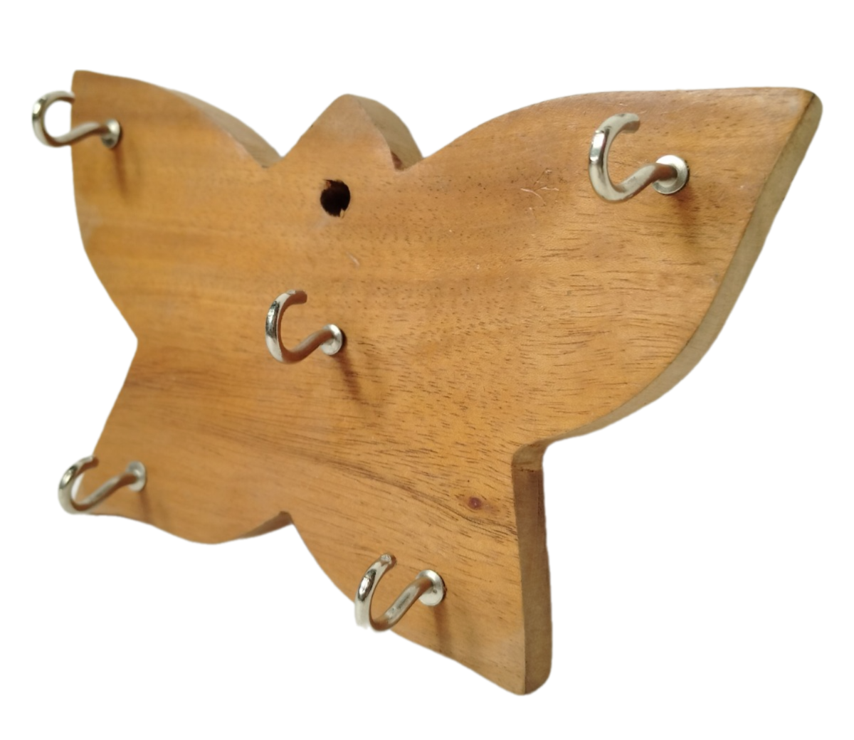 Wooden Key Hanger for Wall - Butterflies Décor - Key Holder Wall Mount - Decorative Items for Home - Key Hooks for Hanging