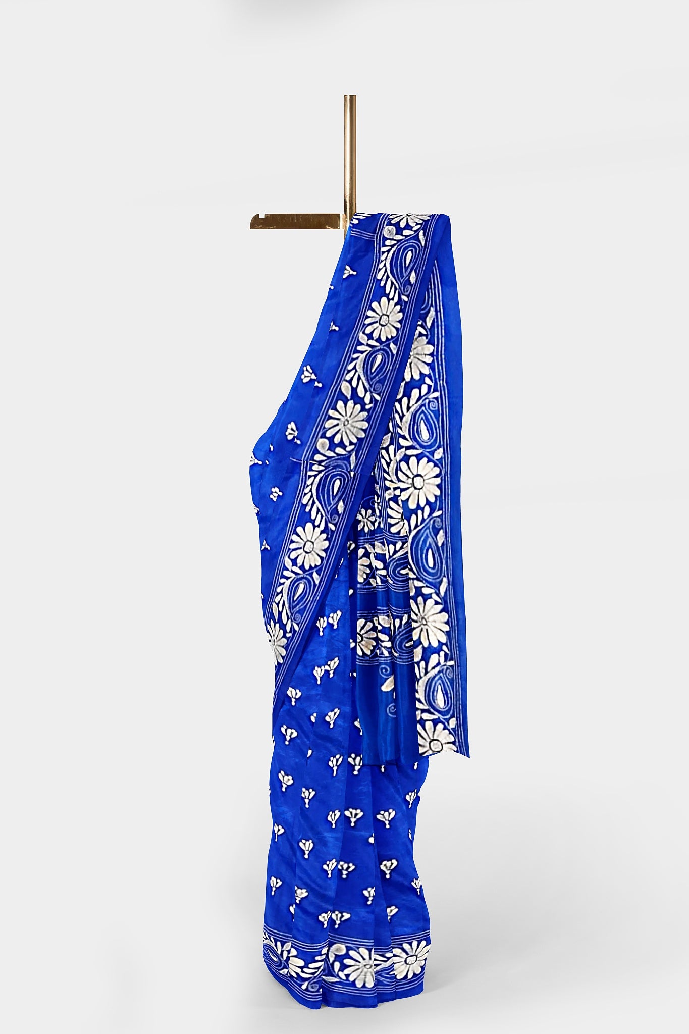 Kantha Stitch: Stylish Blended Silk Saree showcasing Traditional Artistry in Modern Indian Fashion