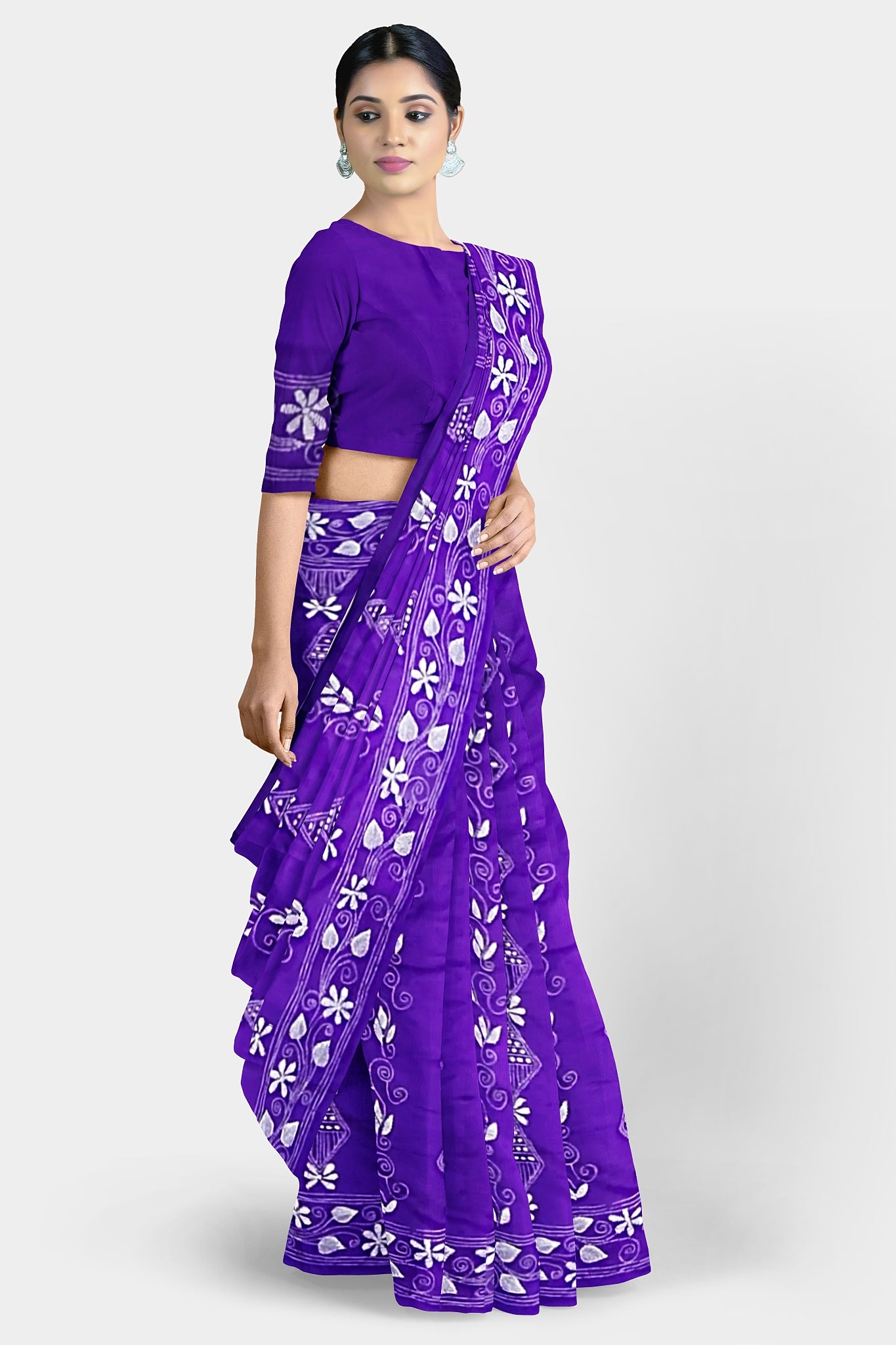 Kantha Stitch: Stylish Blended Silk Saree showcasing Traditional Artistry in Modern Indian Fashion With BP