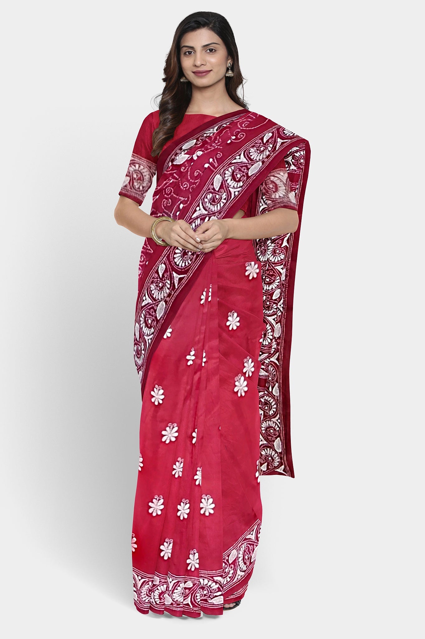 Kantha Stitch: Stylish Blended Silk Saree showcasing Traditional Artistry in Modern Indian Fashion With BP