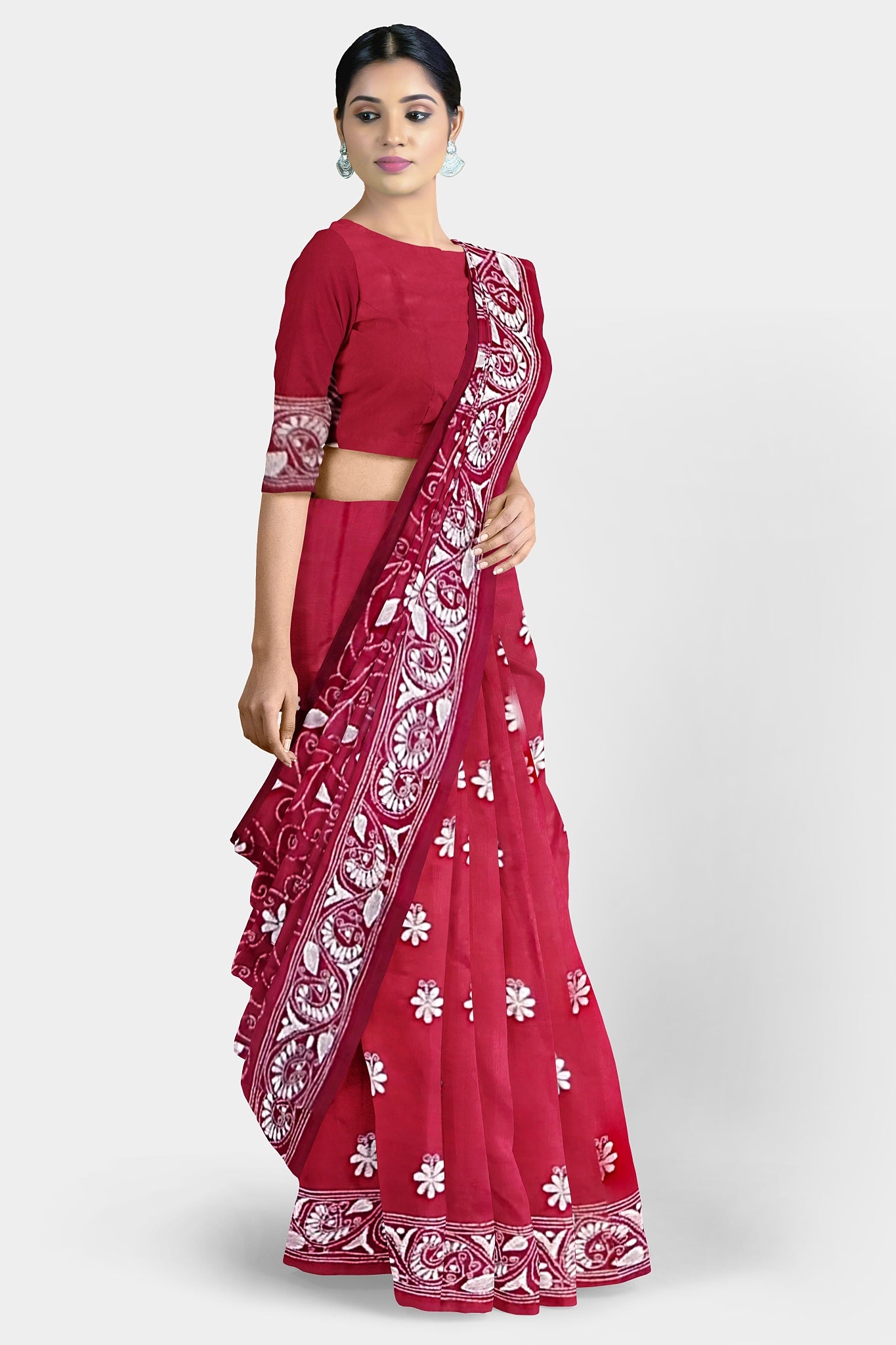Kantha Stitch: Stylish Blended Silk Saree showcasing Traditional Artistry in Modern Indian Fashion With BP