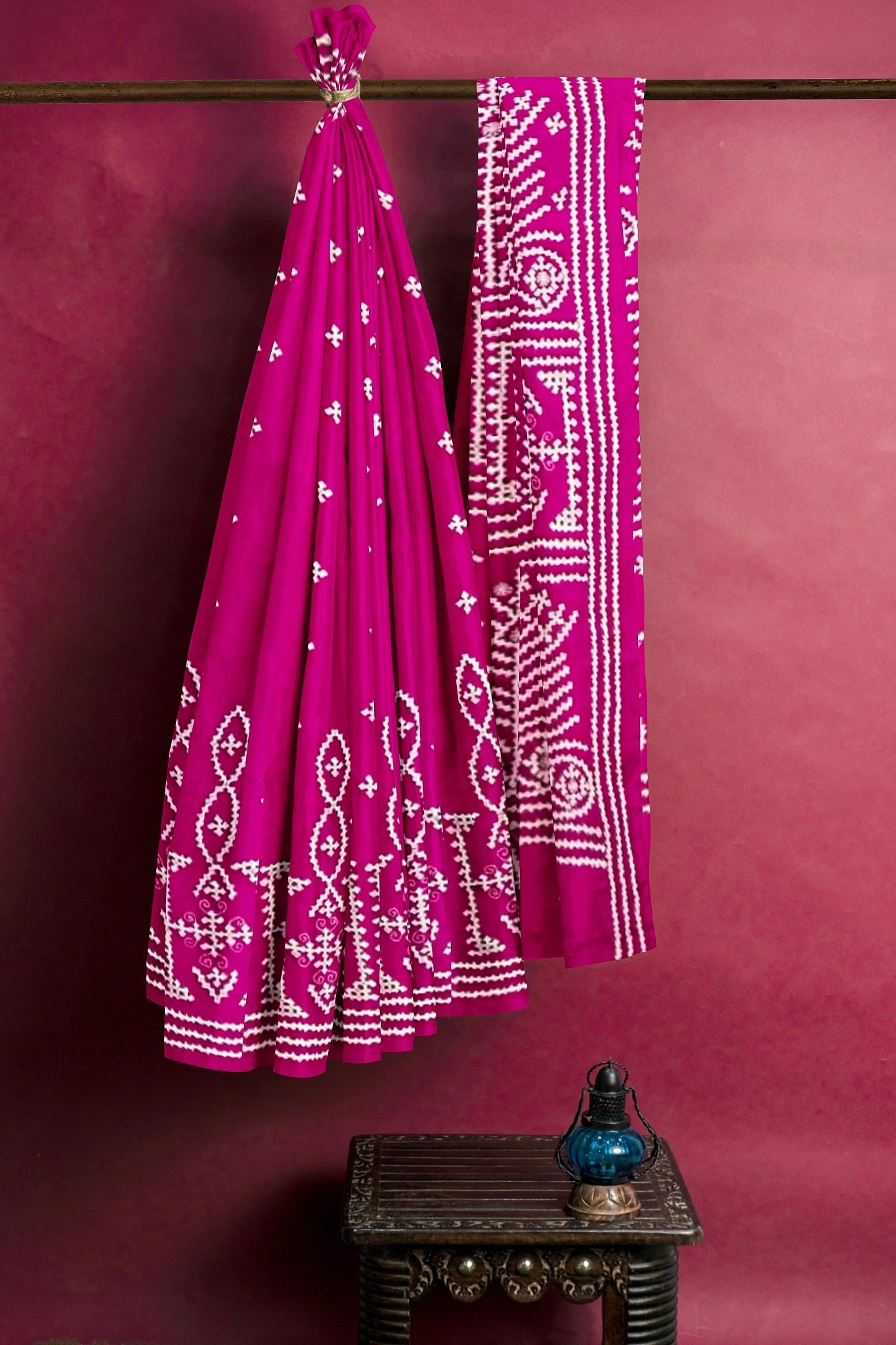 Gujrati Stitch: Stylish Blended Silk Saree showcasing Traditional Artistry in Modern Indian Fashion