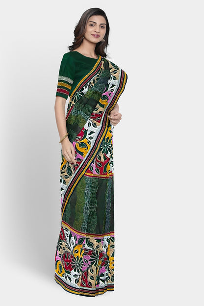 Kantha Stitch: Must-Have Blended Silk Saree for Timeless Elegance and Classic Indian Heritage With BP