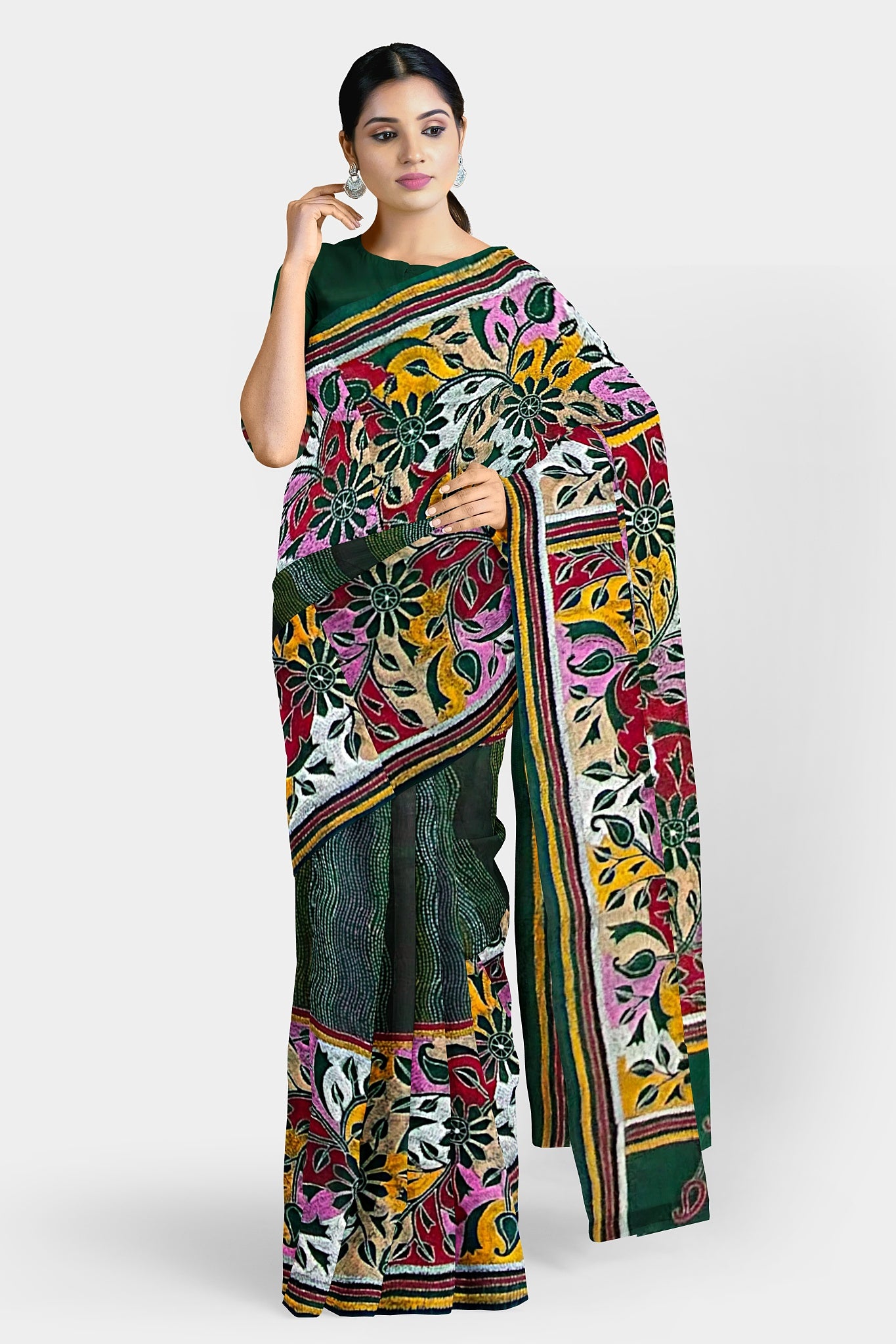 Kantha Stitch: Must-Have Blended Silk Saree for Timeless Elegance and Classic Indian Heritage With BP