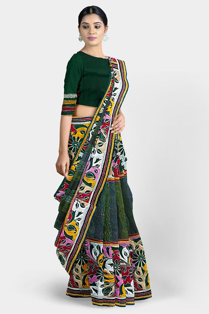 Kantha Stitch: Must-Have Blended Silk Saree for Timeless Elegance and Classic Indian Heritage With BP